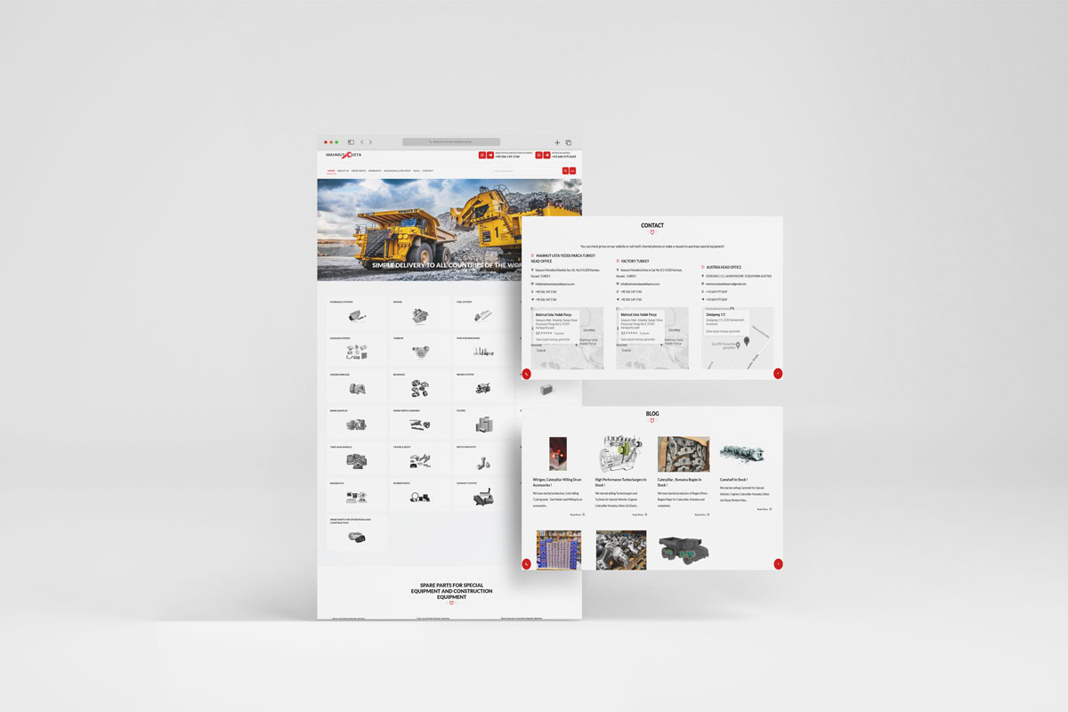 Mahmutusta Yedek Parça Web Sitesi Tasarımı
