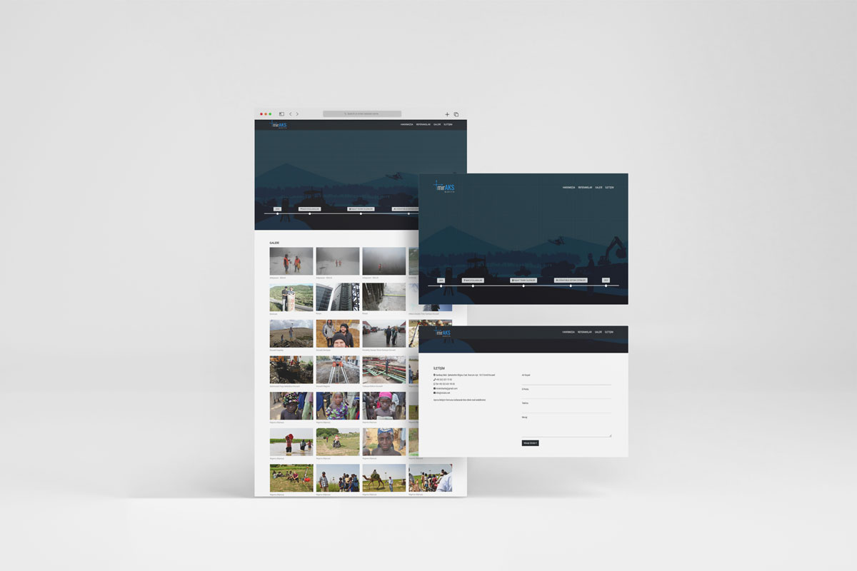MirAKS Harita Mühendislik Web Site Tasarımı