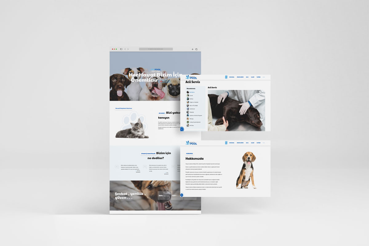 Vetpool Veteriner Kliniği Web Sitesi Tasarımı